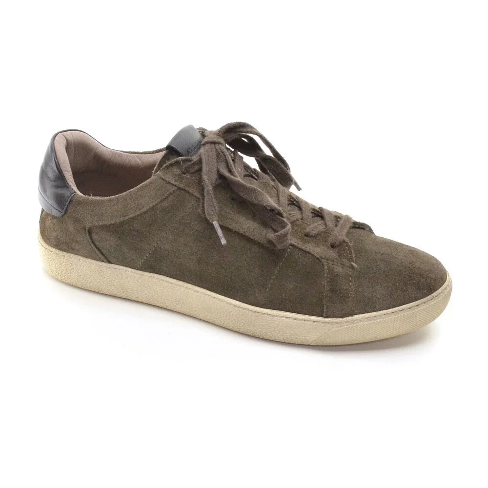 Men AllSaints Jaimee Green Suede Low Top Sneaker 42 / 9